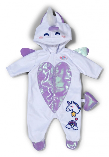 Enhjørningekostume til BABY born-dukke 43 cm