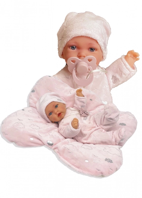 Antonio Juan 1235 PETIT - realistisk babydukke med speciel bevægelsesfunktion og blødt stofkrop - 27 cm