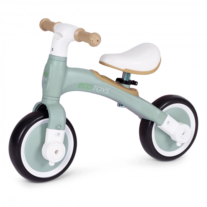 Balanceløbecykel med pedaler - træningshjul 3-i-1 ECOTOYS – Grøn