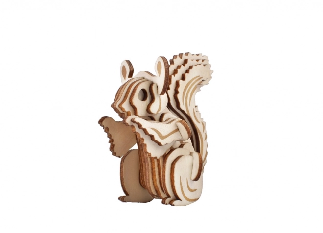Woodcraft Træ 3D-puslespil Egern