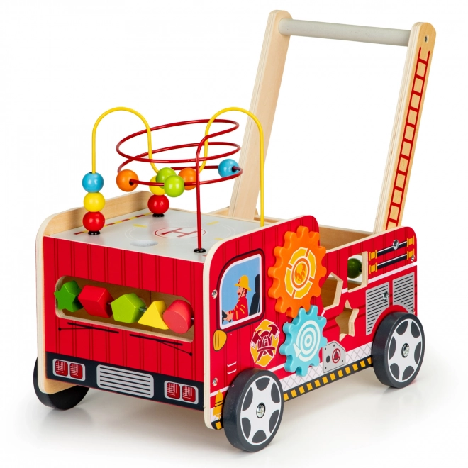 Træuddannelses Walker med Klodser - Brandbil ECOTOYS