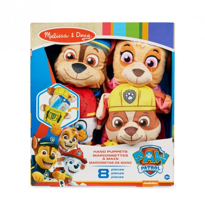 Manásci 4stk stof Paw Patrol i æske 26x30x6cm