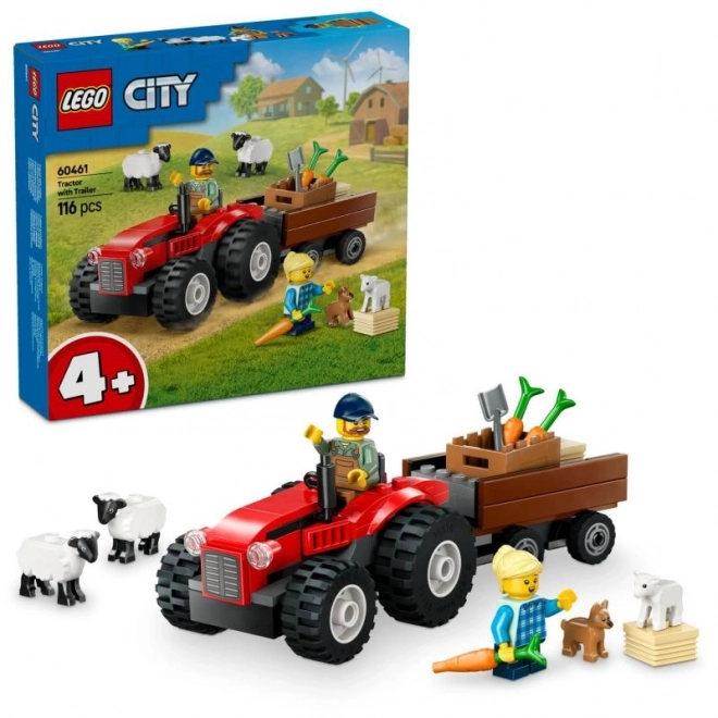 LEGO® City 60461 Rød traktor med trailer og får