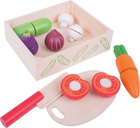 Skæregrøntsager i æske BIGJIGS TOYS