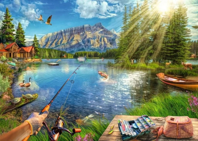 Puzzle RAVENSBURGER Livet ved søen 1000 brikker