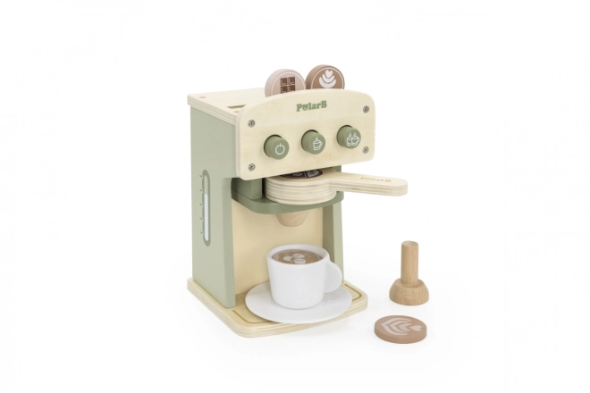 Træ kaffemaskine