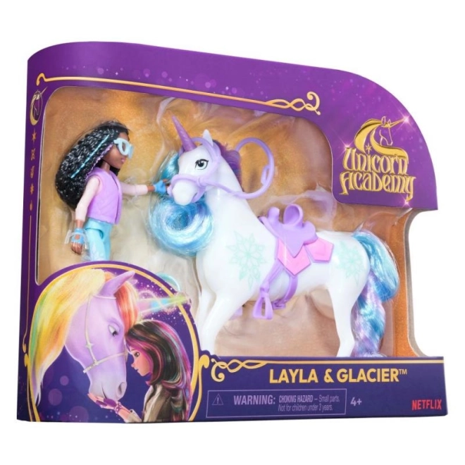 Unicorn academy figurer 11 cm Layla og Glacier