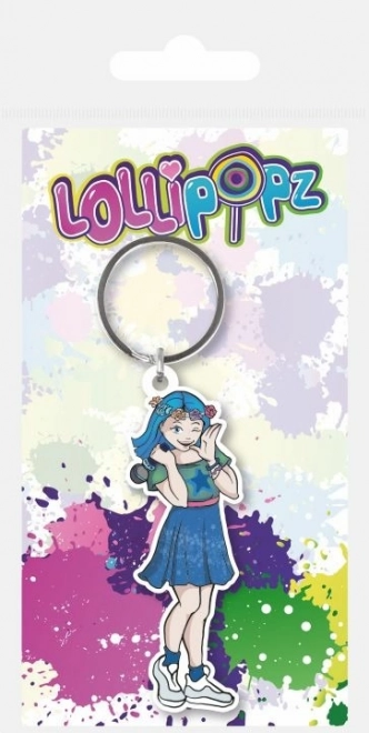 Lollipopz nøglering gummi blå