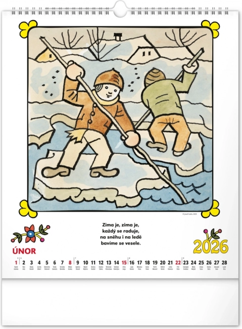 Vægkalender Josef Lada - Rim 2026