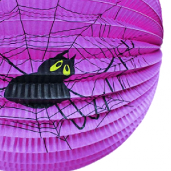 Halloween lanterne edderkop 25 cm med lysende stav 50 cm