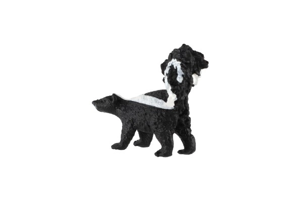 Stribet skunk zoologisk plast 5cm i pose