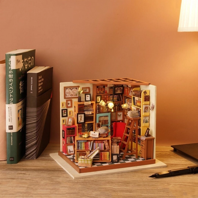 Samovas studie - Bibliotek DIY Miniature Dukkehus