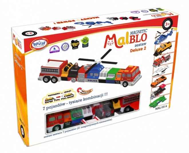 Malblo Magnetiske køretøjer deluxe 2 sæt