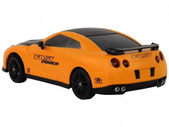 Fjernstyret sportsbil R/C 1:24 udskiftelige hjul – Gul