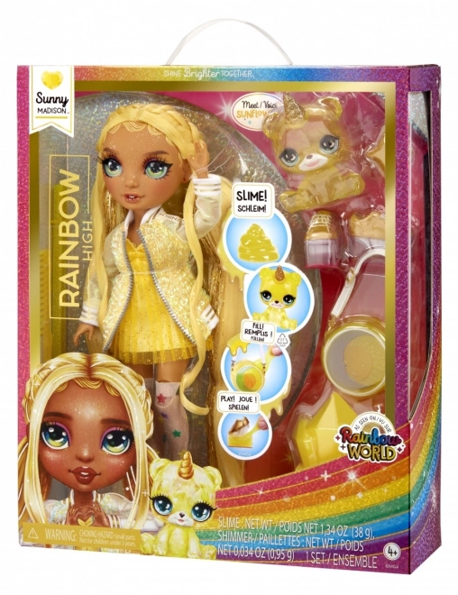 Rainbow High Fashion dukke med kæledyr - Sunny Madison
