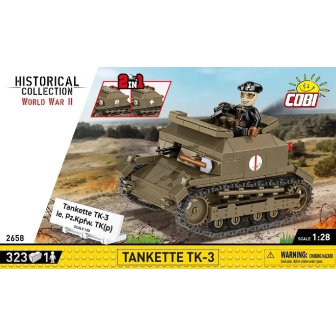 Tankmodel TK-3 til byggesæt, 323 dele