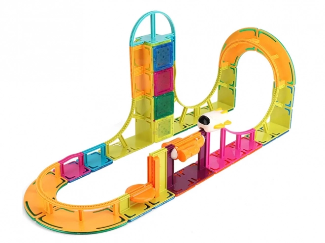 Byggemagnetiske klodser Sky Track 61 stykker
