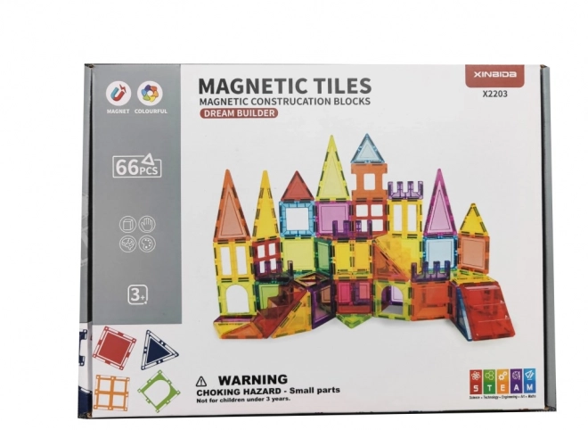 Farverigt magnetisk byggesæt