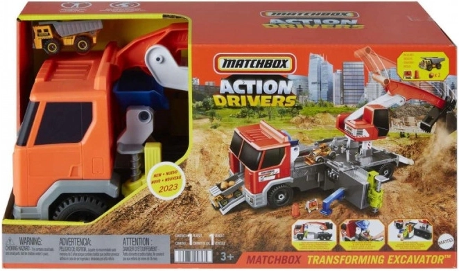 Funktionel lastbil og gravemaskine