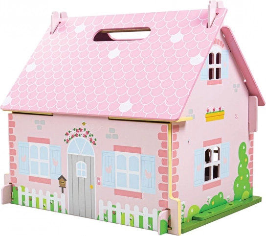 Bærbart trædukkehus fra Bigjigs Toys
