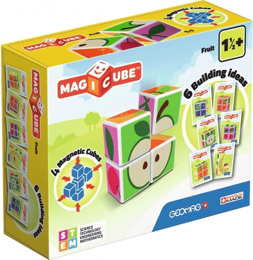 geomag magicube frugt – magnetiske byggeterninger til børn