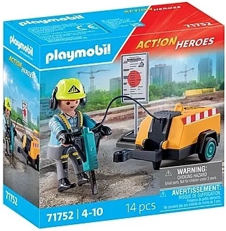 PLAYMOBIL ACTION HEROES bygningsarbejder med tryklufthammer