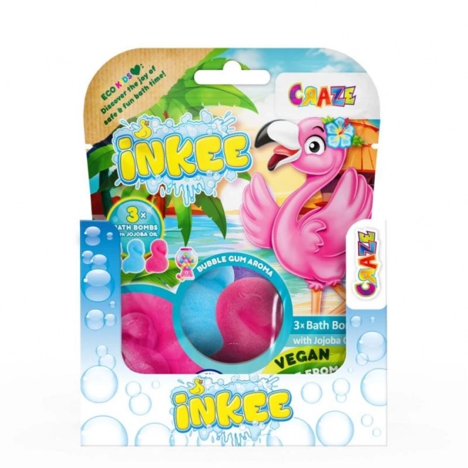 INKEE - Brusende bombe til bad - Flamingo