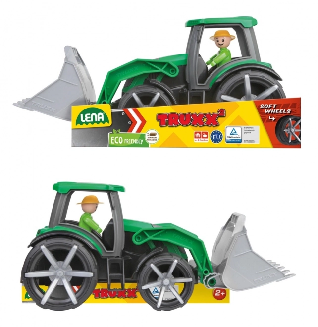 Auto Truxx 2 traktor med skovl plast 32cm med figur 24m+