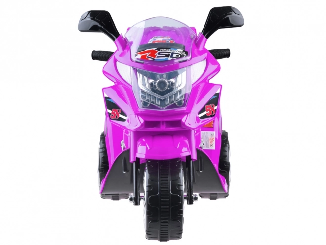 Børne sportsmotorcykel med farverigt LED lys – Pink