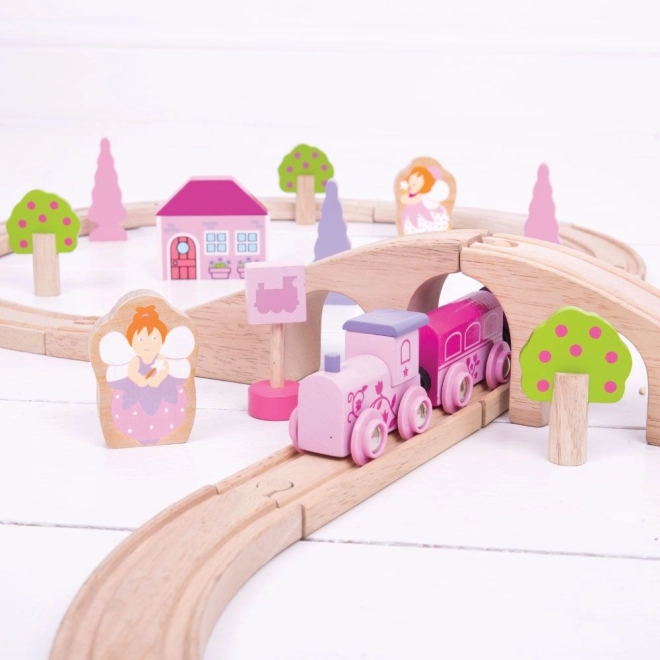 Bigjigs Rail Trætogbane i ottetal til prinsesser, 35 dele