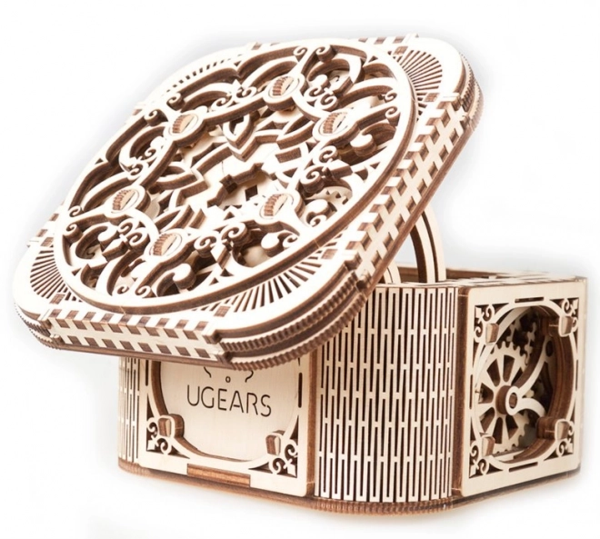 Ugears 3D træ mekanisk puslespil Smykkeskrin