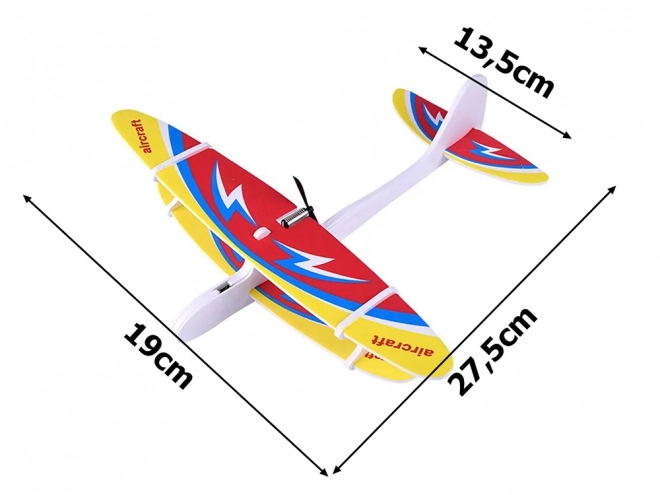 Flyvende polystyren fly med USB motor