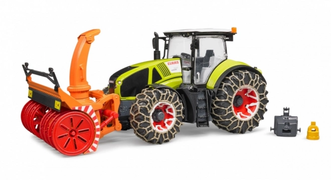 Bruder Traktor Class Axion 950 med snefræser