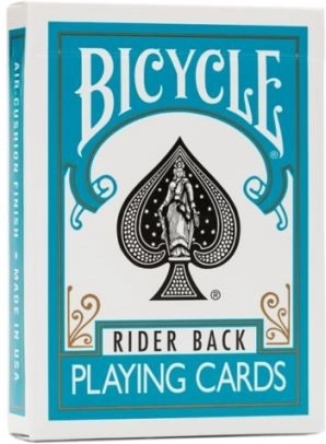 Bicycle spillekort med turkis bagside – pokerstørrelse
