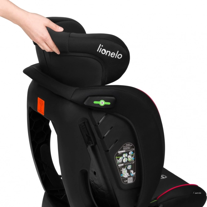 Børne Autostol Lionelo Aart i-Size Sort Rød 40-150 cm