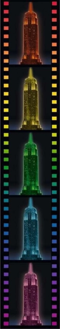 RAVENSBURGER Lysende 3D puslespil Natversion Empire State Building 216 brikker
