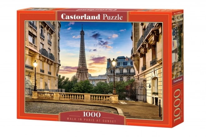 Puslespil 1000 brikker Spadseretur i Paris ved solnedgang