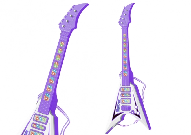 Elektrisk guitar til børn lys melodier lilla