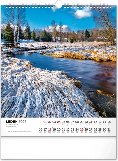 Vægkalender Šumava 2026