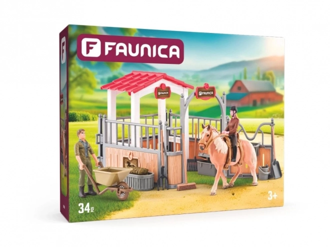 Faunica gård med hest og tilbehør