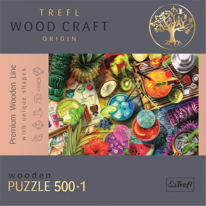 Puslespil Farverige cocktails TREFL Wood Craft Origin 501 brikker