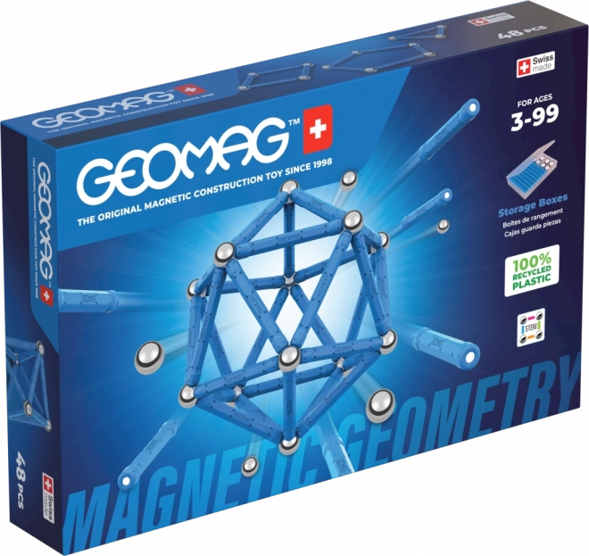 Magnetisk byggesæt Geomag Geometri 48 dele