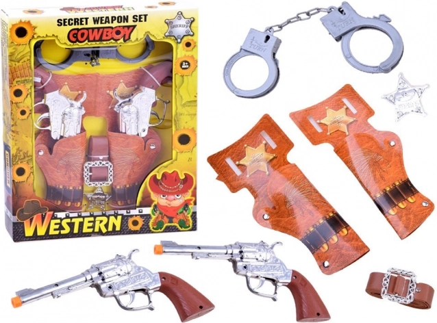 Cowboy-legesæt med revolvere