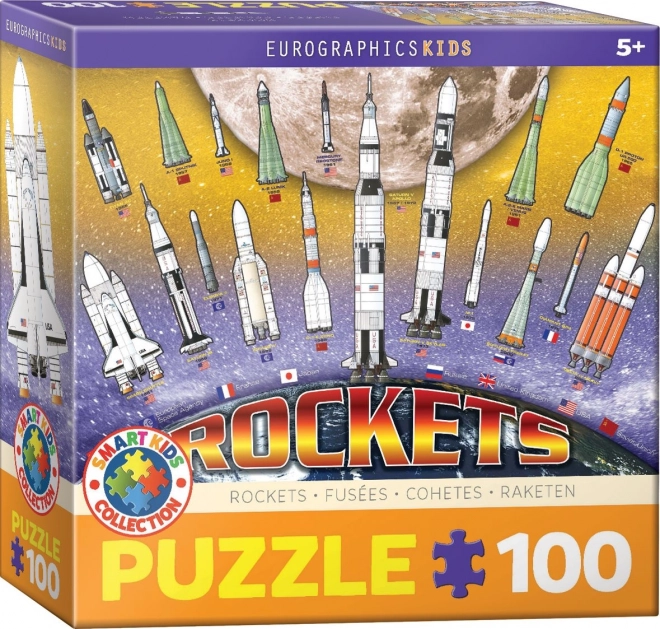 Puslespil Internationale rumraketter 100 brikker