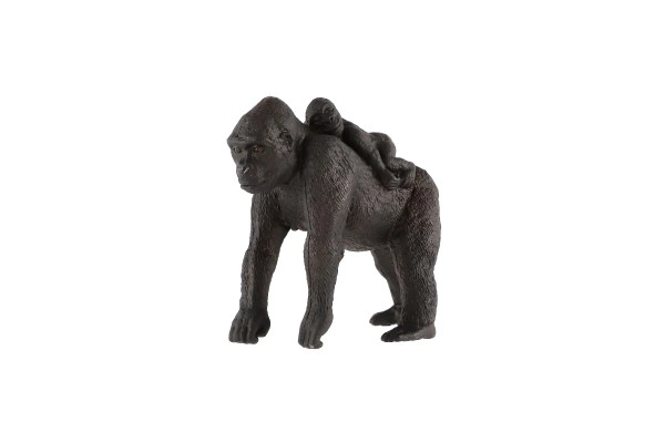 Gorilla med unge i plastpose 9cm