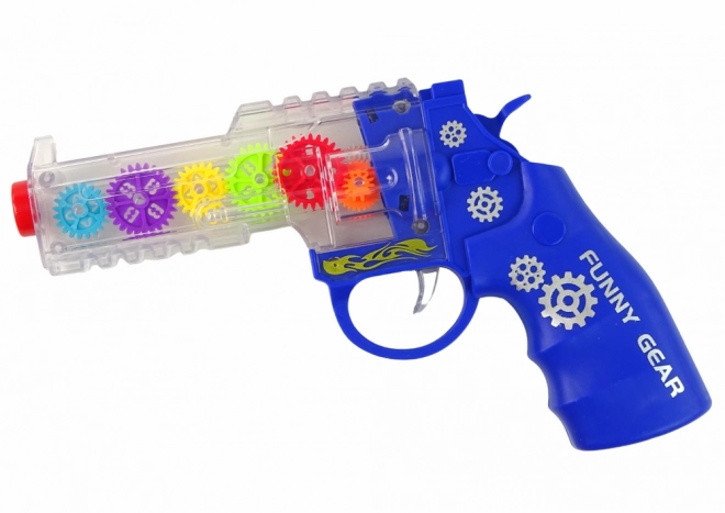 Lys i farven af ​​pistol Lyd Blå