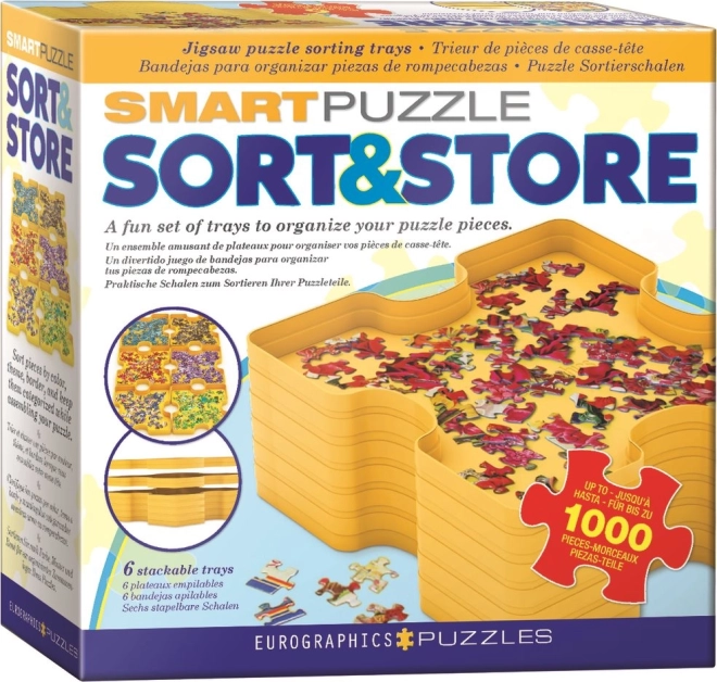EUROGRAPHICS sorter til puslespil – sæt med 6 skåle