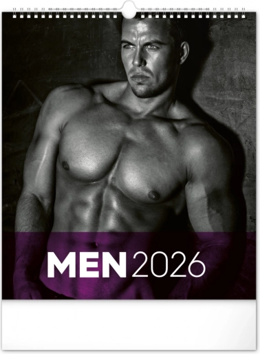 Vægkalender med mænd 2026