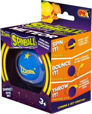 Spinball Twisted Fun Blå med gul meteor