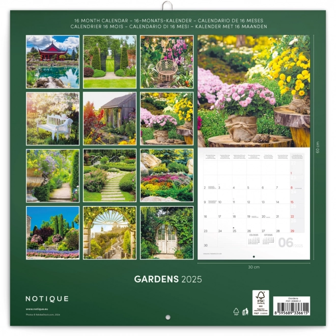 NOTIQUE Notitskalender Haver 2025, 30 x 30 cm
